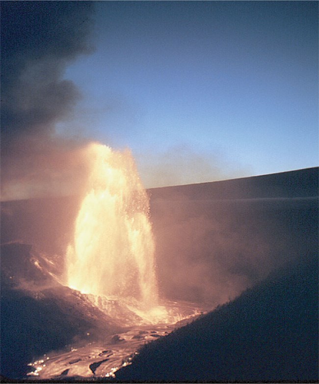 fountain eruption
