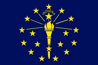 Indiana flag small courtesy of State-Flags-USA.com
