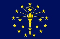 Indiana flag small courtesy of State-Flags-USA.com