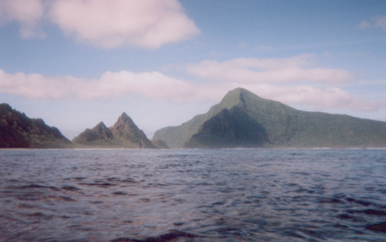 ocean with islands in distance