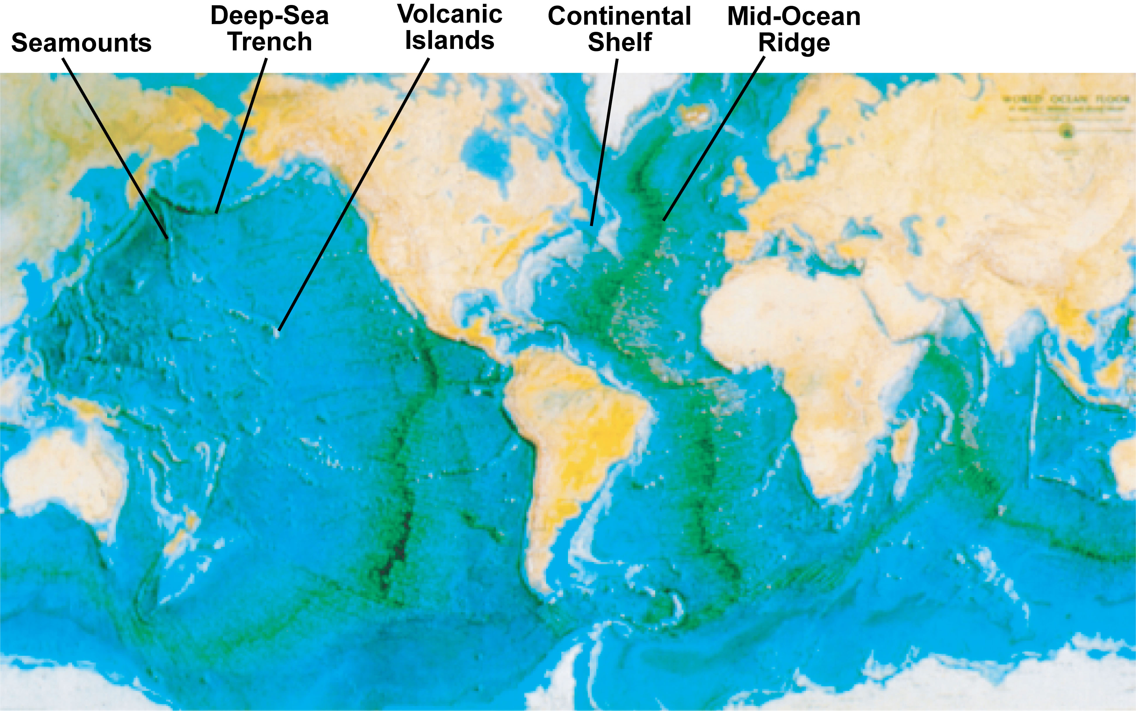 deep ocean trenches map