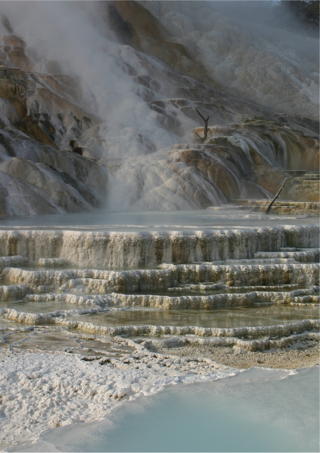 hot spring pools and terrace