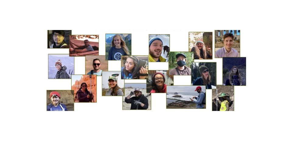 A collage image of the GIS interns