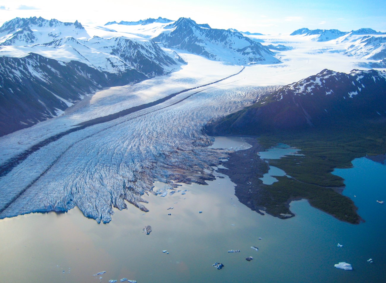 tidewater terminus of glacier