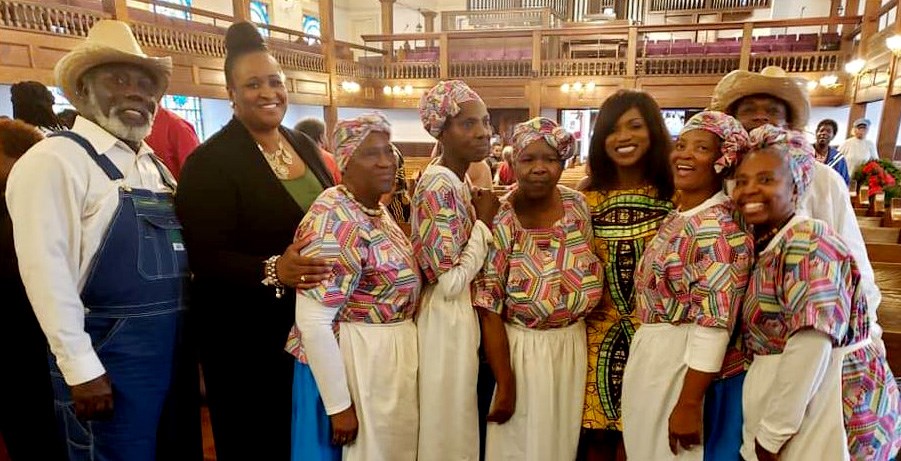 Geechee Gullah Ring Shouters at Watch Night event at Morris Brown AME Church in Charleston, SC, 2018