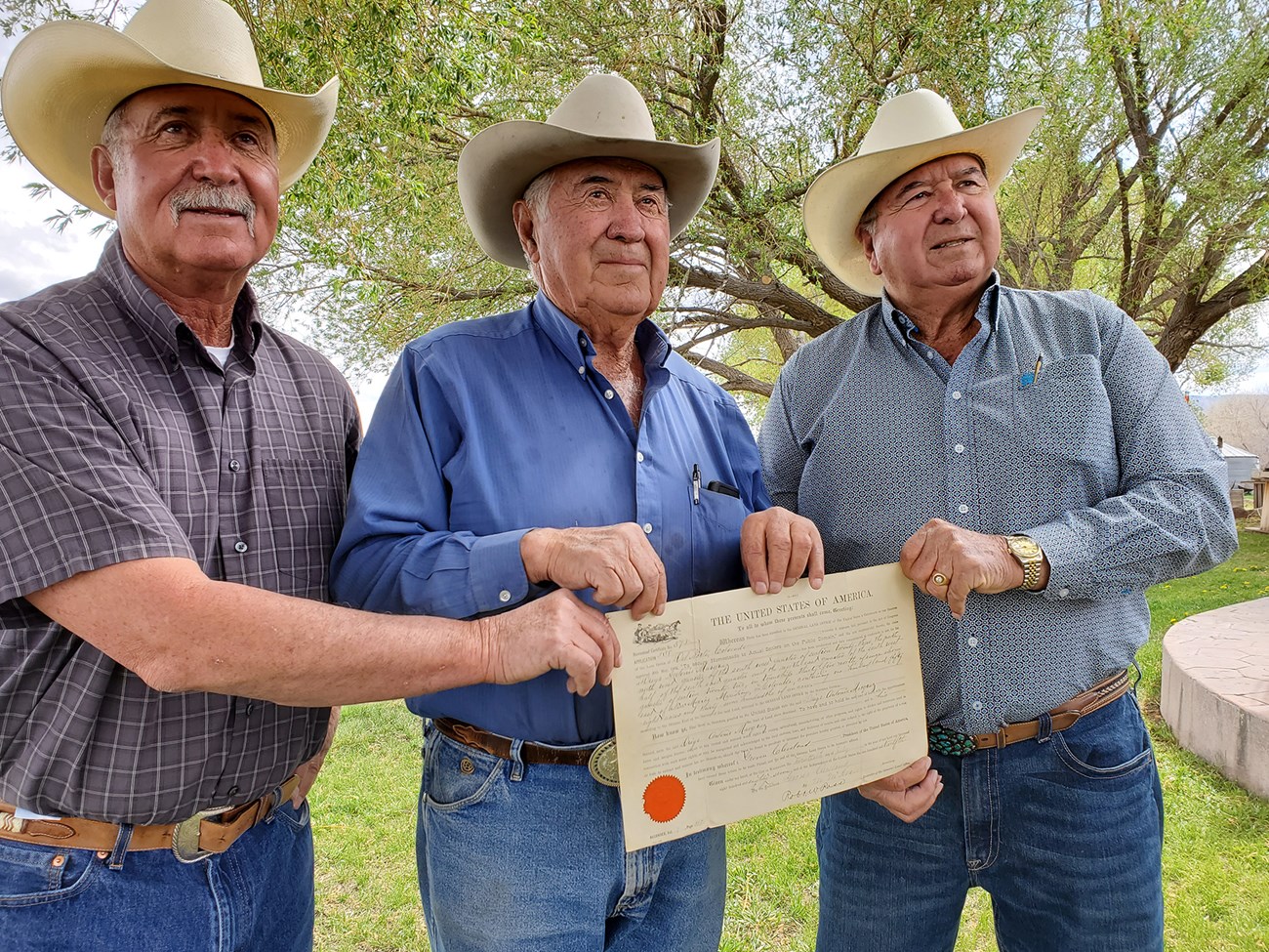 The three Martinez brothers hold the original land grant for their family’s Colorado ranch