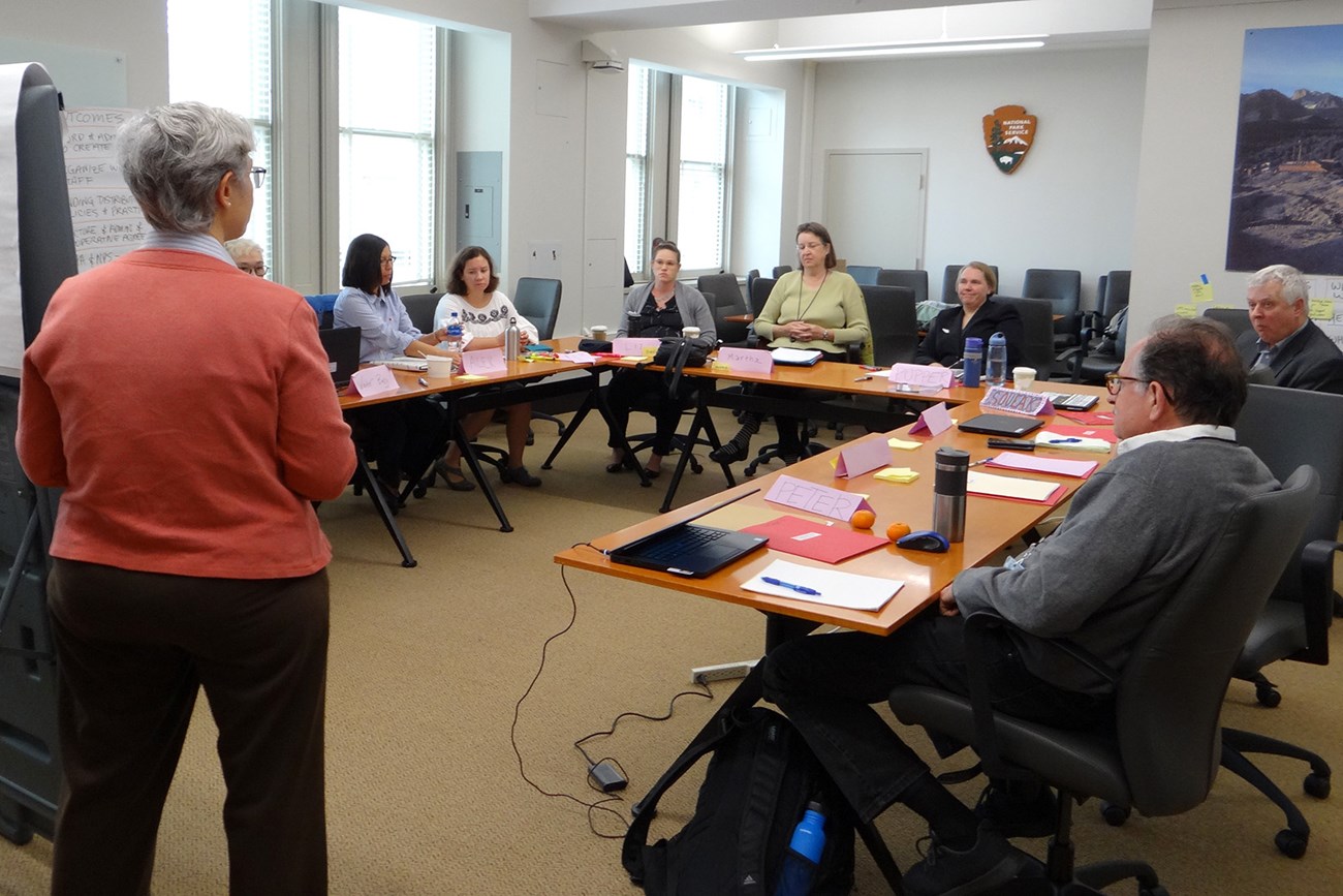 NHA Coordinators meeting around a table at NPS offices