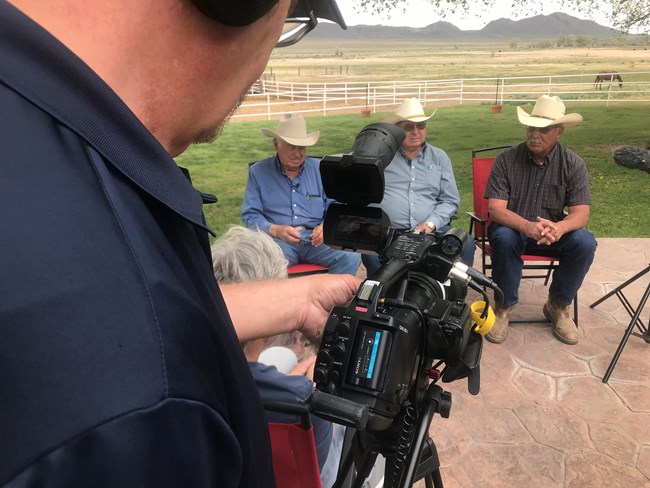 A cinematographer films the Martinez brothers at their ranch in Los Sauces (Lasauses), Colorado