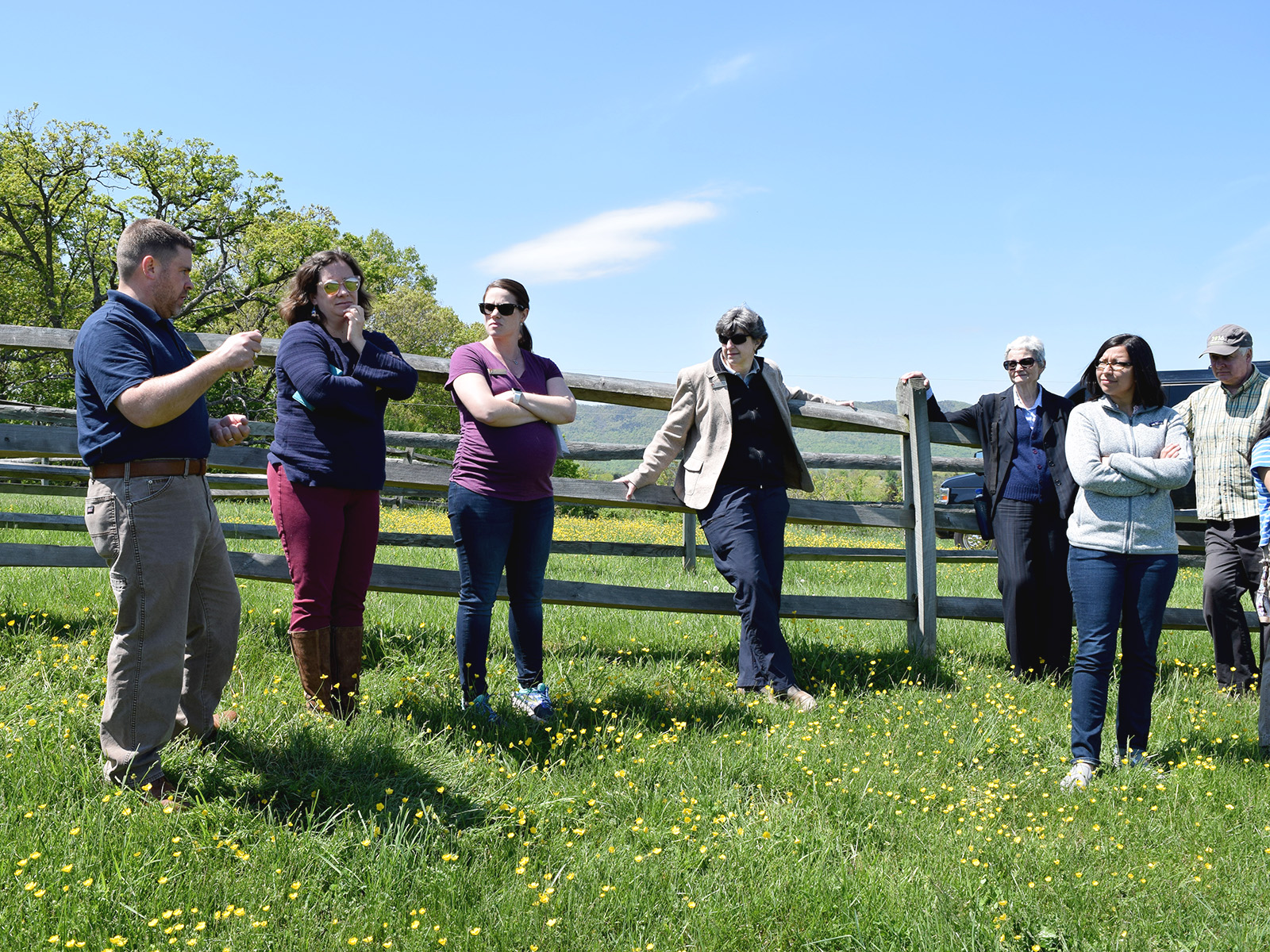 NHA Program staff visiting Fisher’s Hill Battlefield in Shenandoah Valley Battlefields, VA