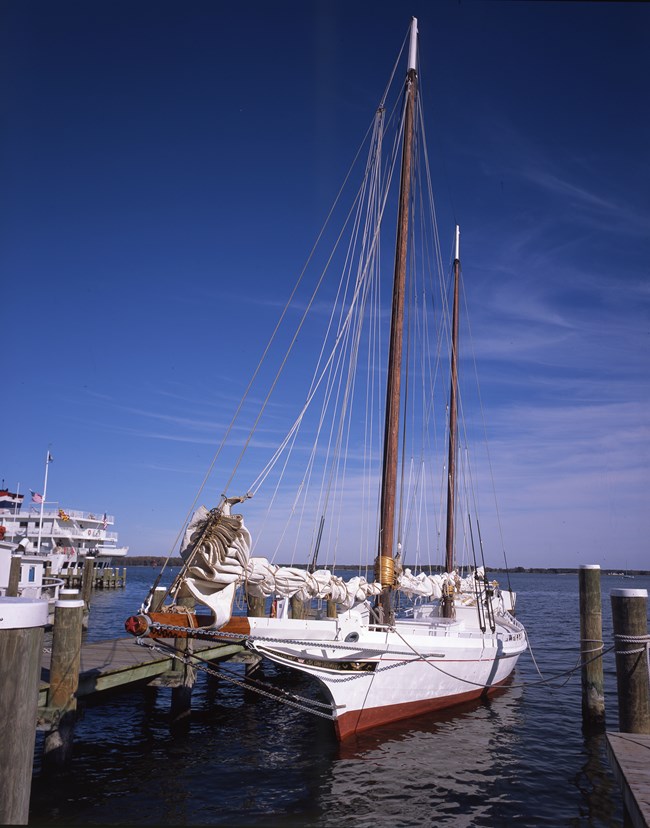 lt= Oyster boat at dock
