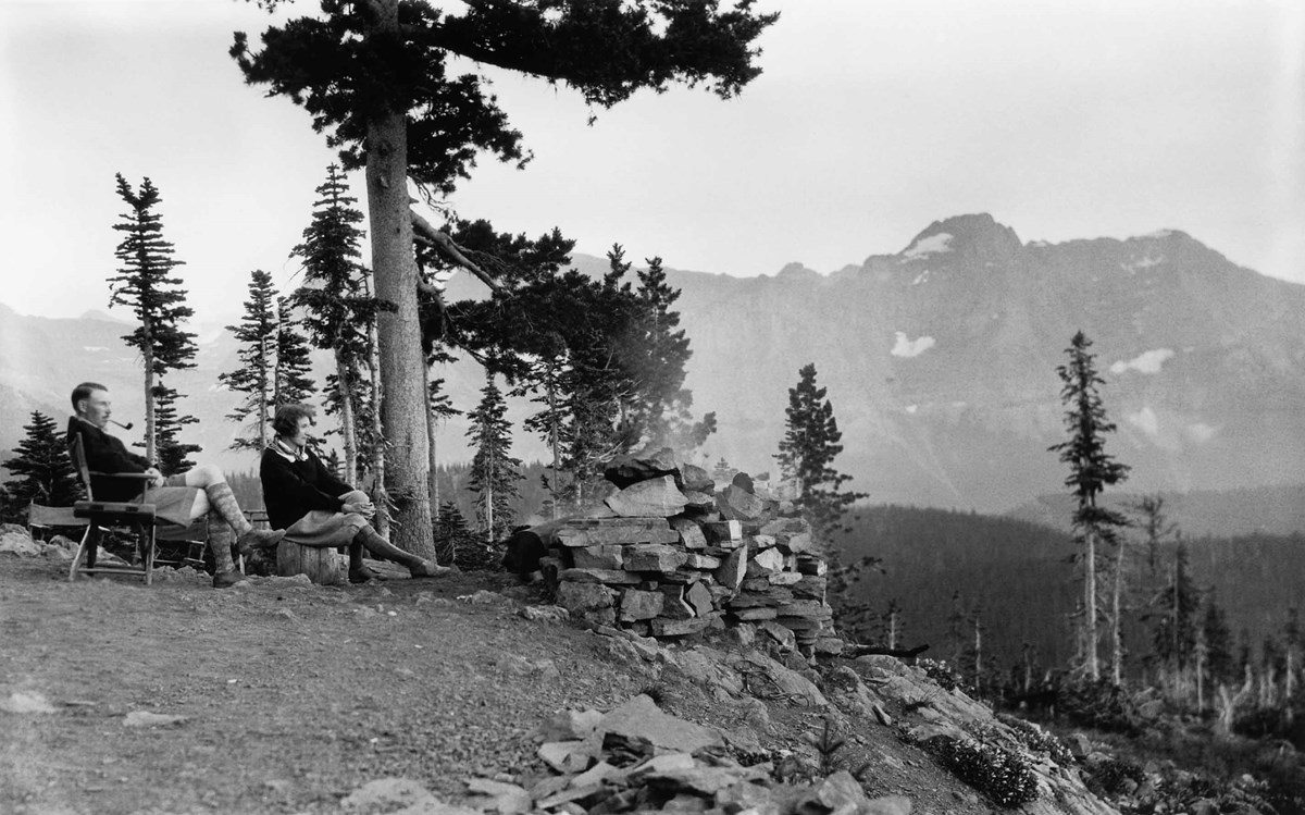 NPS History Collection Image Two people sitting on a hill