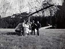 This helicopter was used to search cliffs for a lost hiker at Yosemite National Park. National Park Service photograph by Robert N. McIntyre: Negative Number WASO F-645. This helicopter was used to search cliffs for a lost hiker at Yosemite National Park.