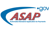 Logo for the ASAP payment system Decorative image (logo for ASAP.gov)