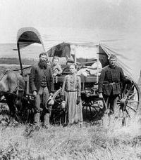 Photo of homesteading family.