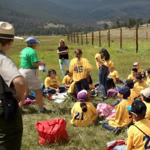 lt= Students from Monte Verde Cloud Forest, Costa Rica, learn how to conduct environemtal surveys at Rocky Mountain NP.