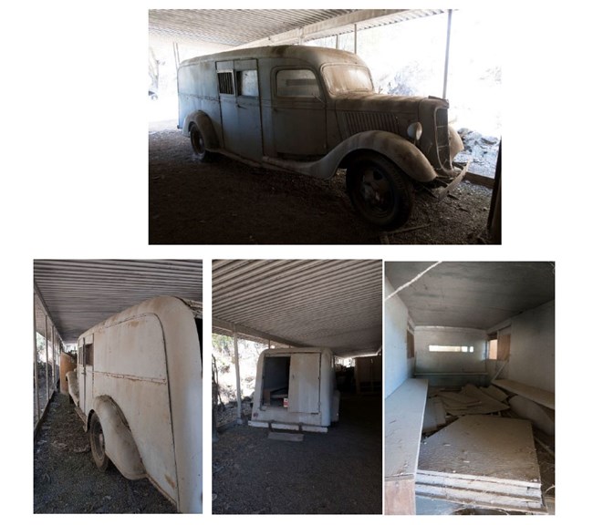 1935 Ford panel truck, altered to prison van appearance.