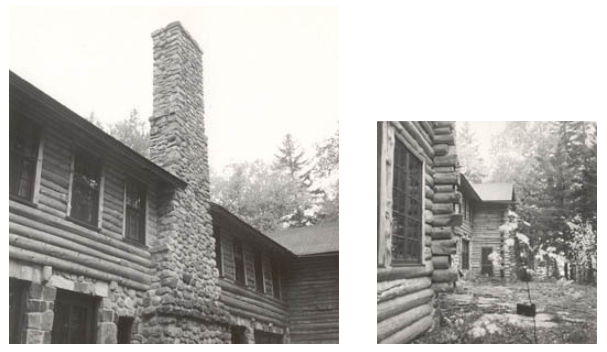 cobble chimneys and the log construction at Wickyup in 1970