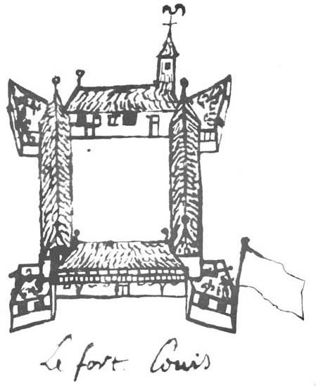 hand drawing of fort