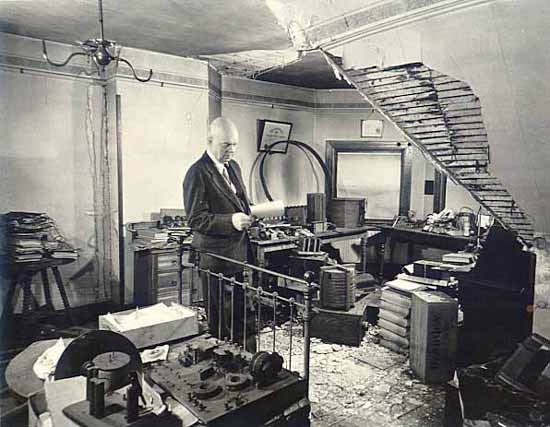 Armstrong in his childhood bedroom surrounded by equiment