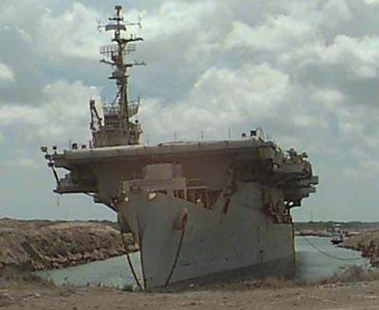 USS Cabot's final dock