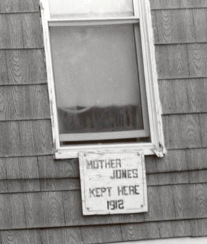 Sign on former boarding house: 'Mother Jones Kept Here 1912'