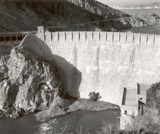 dam, power plant, and north wall outlet