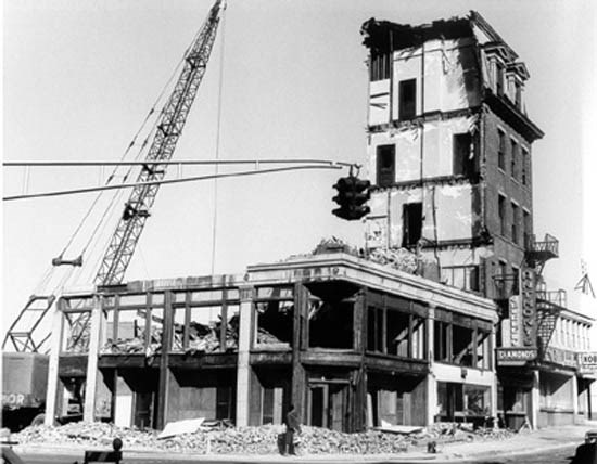 site during demolition