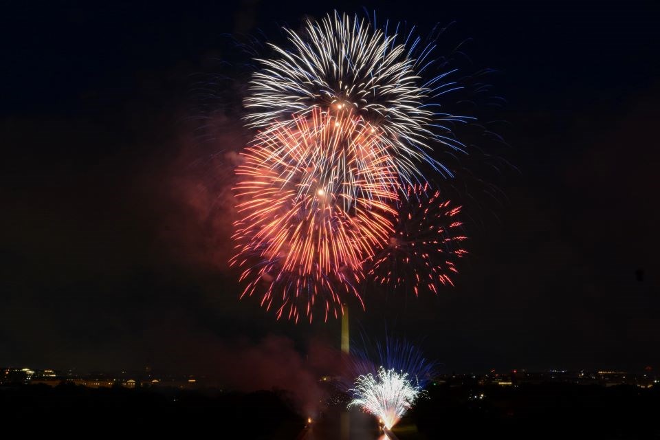 Fireworks over the Washington Monument