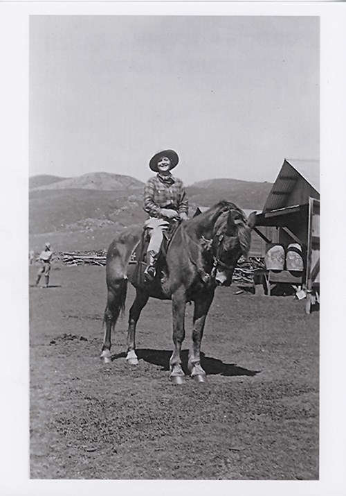 Anna Leialoha Perry-Fiske, 1939, Anna Ranch, Kamuela, Hawaii, ref# 06001120 Anna Leialoha Perry-Fiske, 1939 on horseback