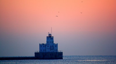 Lighthouse in sunset