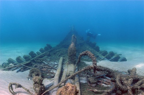 Australasia Shipwreck, Wisconsin, ref# 13000466 underwater remains of Australasia