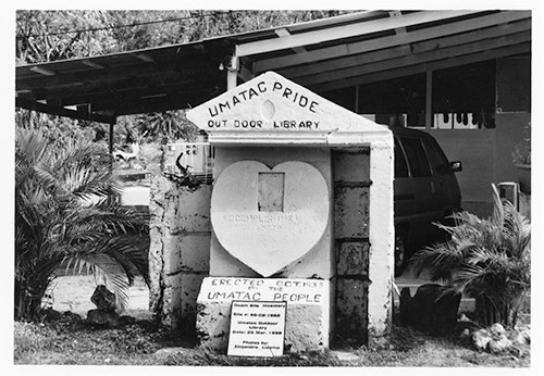 Umatac Outdoor Library, Guam, Ref# 99001301 large decorative bookshelf - outdoor kiosk