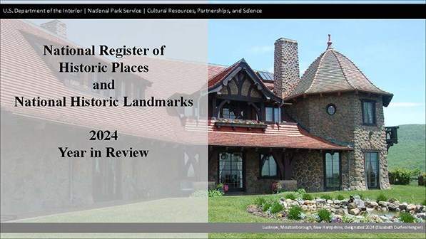 2024 report cover Image of stone building with lawn, and text.