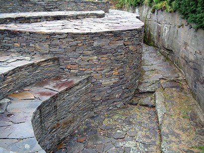 Image of stone terraces and passageway.
