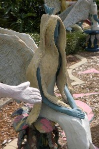 Blue Angel with flaming head piece.