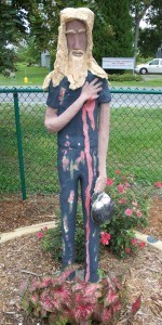 Kenny Hill with bleeding heart.