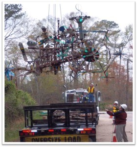Loading up a whirligig for relocation in Wilson. Loading up a whirligig for relocation in Wilson.