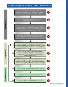The decision tree, a step-by-step process diagram, provides a structure for research, planning and stewardship, with the recognition that this most often is an iterative and responsive process.