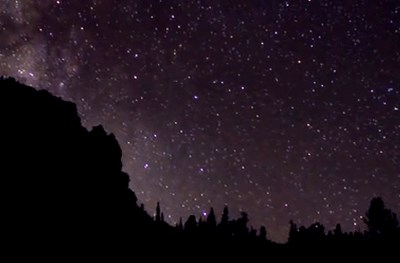 AstroRangerMinute_GRBasin_thumb View to silhouetted skyline against a starry night sky