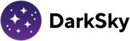 DarkSky logo Dark Sky organization logo. Blue globe with stars