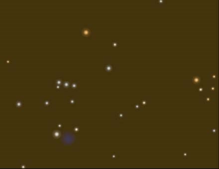 Limiting Magnitude = 4. This is typical of a suburban sky. The constellation Orion is now visible, and the bright stars of Betelgeuse, Rigel, and Aldebaran stand out clearly. About 500 stars can be counted from dusk until dawn.