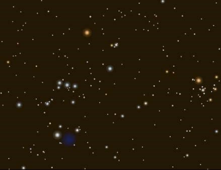 Limiting Magnitude = 6. This is typical of a rural sky, far from big cities or just outside of a small town. Constellations are brilliant, and the night sky appears almost black.