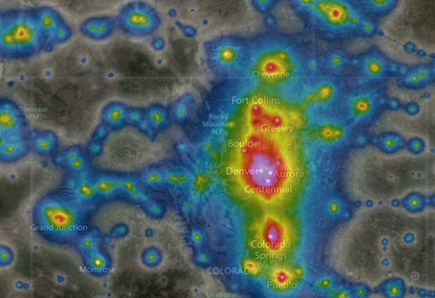 Night Sky Maps Night Skies U S - Interactive Light Pollution Map 