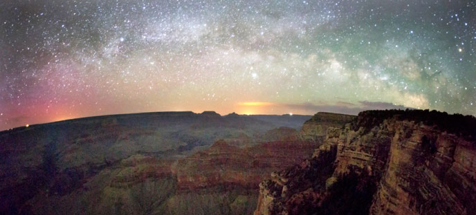 View of night sky, Grand Canyon