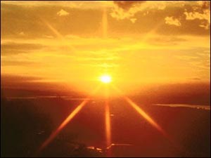 The sun is our main source of light. Photo by NASA.