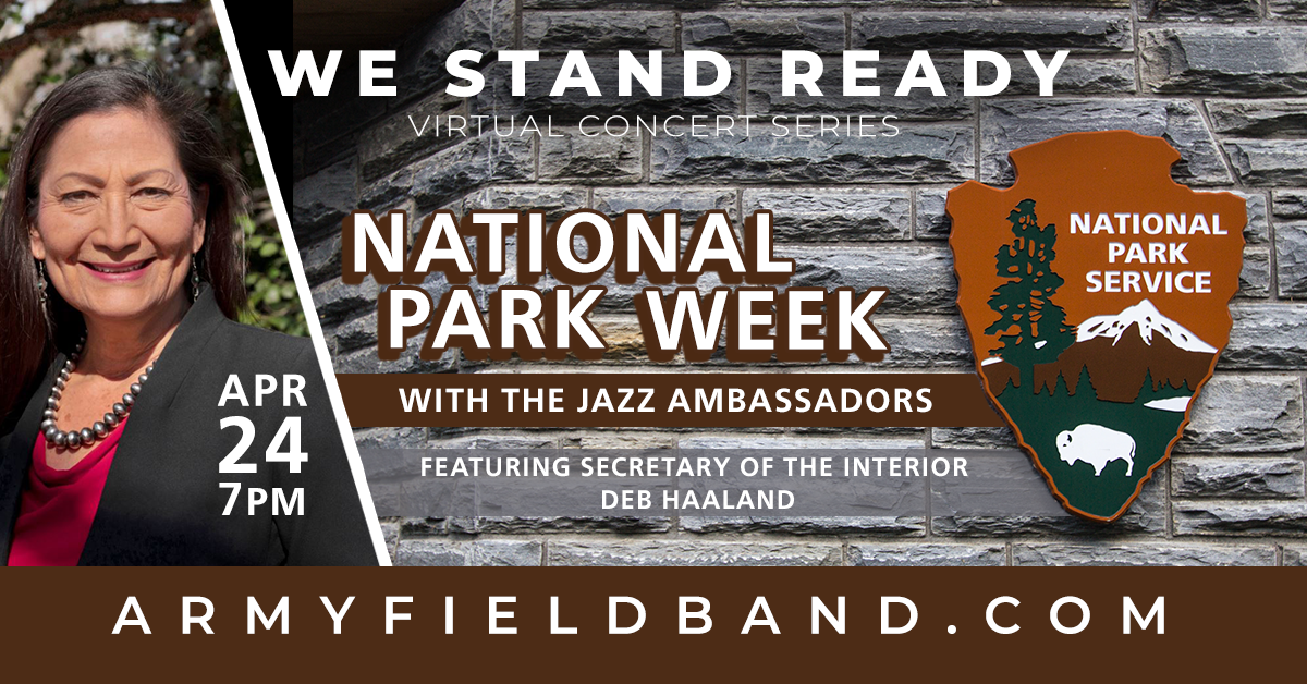 Promotional image for the "We Stand Ready" virtual concert series; detailed alt text is on the webpage