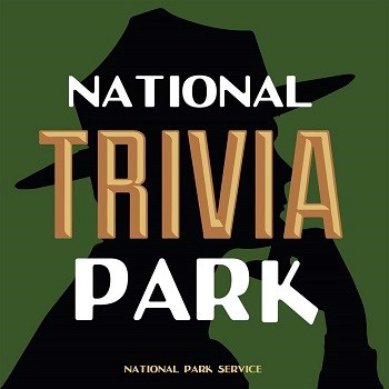 Graphic of a ranger silhouette with text "National Trivia Park National Park Service"