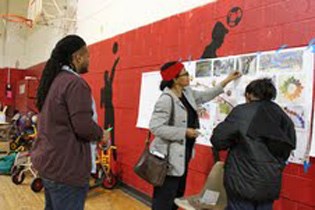 lt= Planning Session for the Mantua Greenway project.