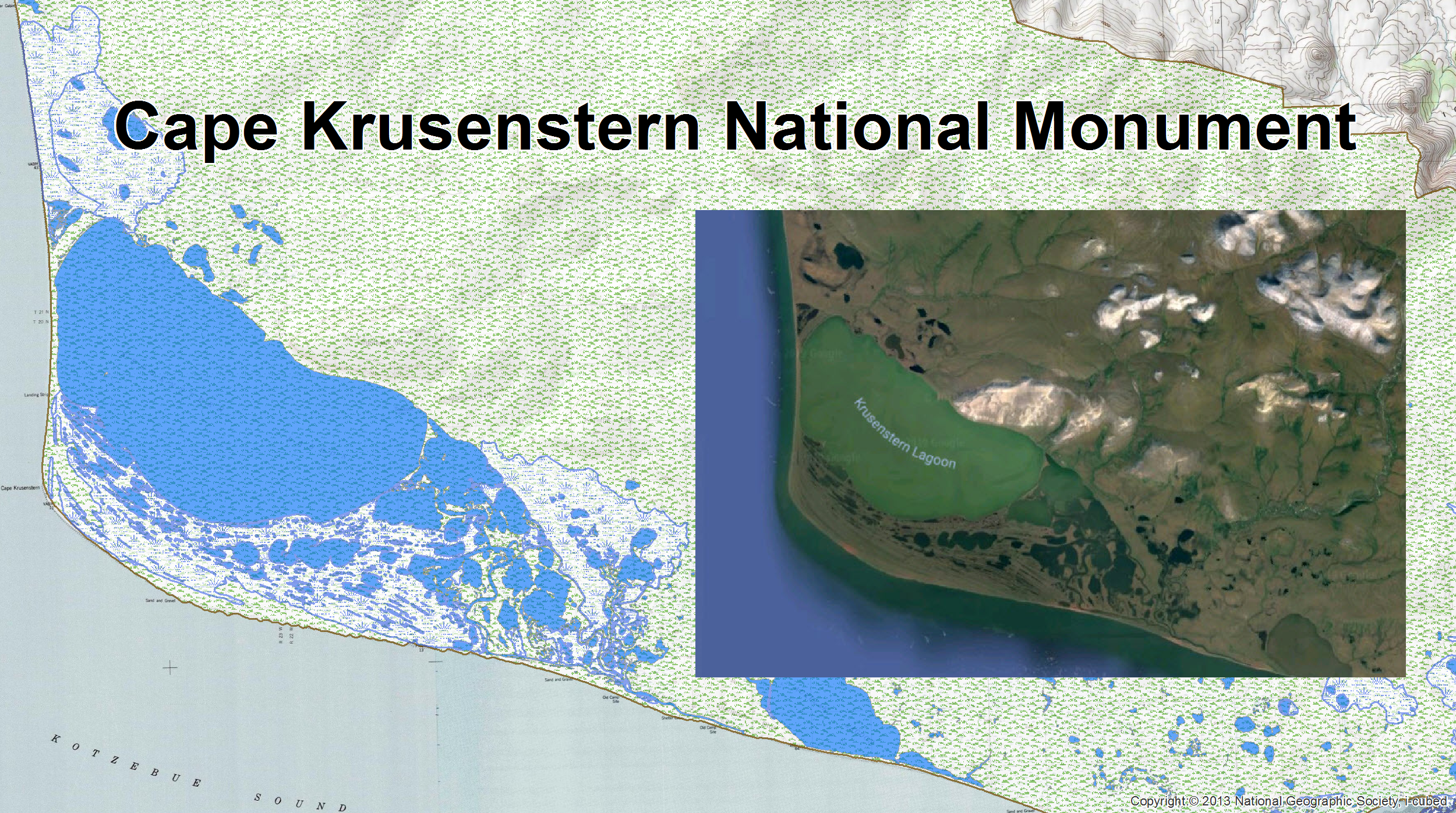 Coastal parks, such as Cape Krusenstern National Monument, may have varying numbers of lakes depending on the tide level.