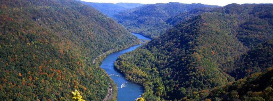 New River Aerial view of New River gorge